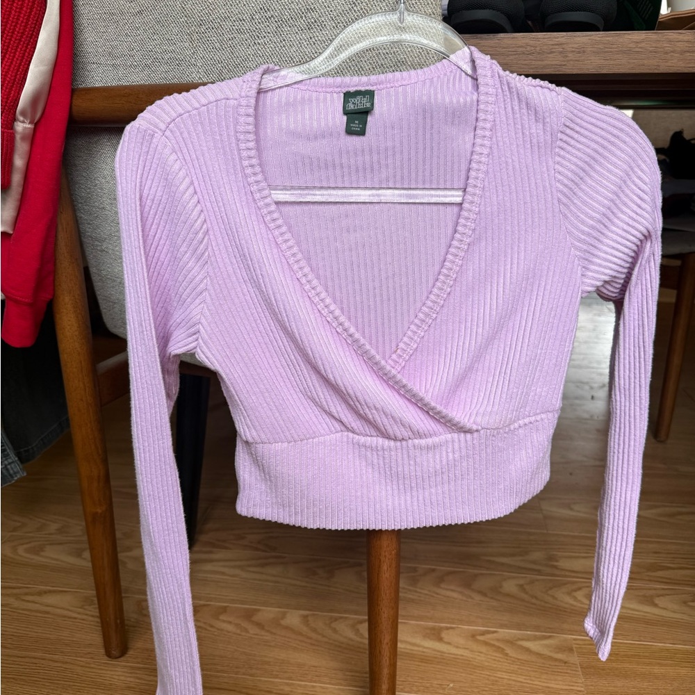 Wild Fable Lavender Ribbed Crop Top